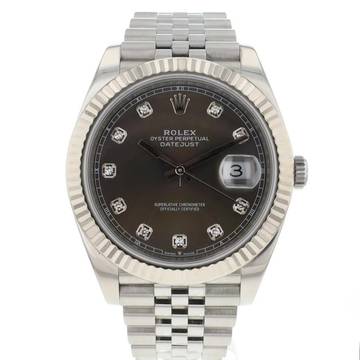  Rolex Datejust 41 Jubilee Rhodium Diamond Dial 
