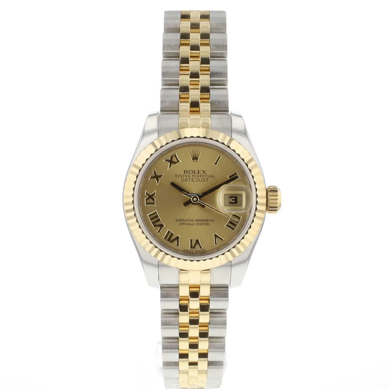 Rolex Lady-Datejust 26 Jubilee Steel/Gold Roman Dial