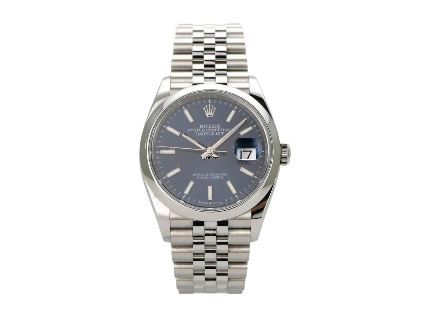 Rolex Datejust 36 Oystersteel Ref. 126200 Blau Jubilé-Edelstahlband