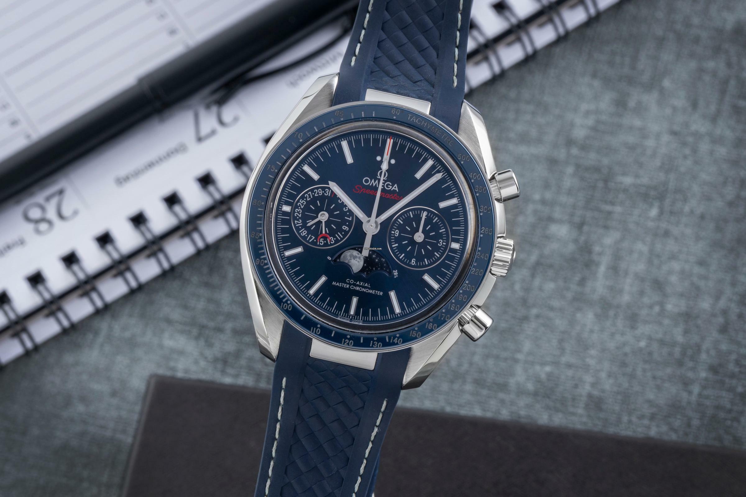 Omega Speedmaster Moonphase Mondphase Chronograph Co-Axial 304.33.44.52.03.001 B&P