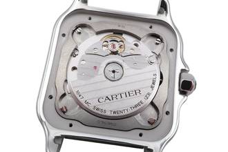 Thumbnail von Cartier Santos Stahl Automatik Herrenuhr Medium WSSA0013 B&P 2020