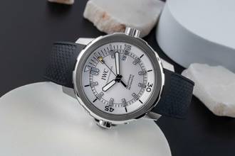 Thumbnail von IWC Aquatimer Automatic Silver Dial Stahl Automatik Herrenuhr Ref. IW329003 B&P 2017