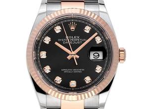 Thumbnail von Rolex Datejust 36 Diamanten Ref.126231 2024 Full Set Ungetragen Datejust Diamanten Stahl 18kt Roségold Everose