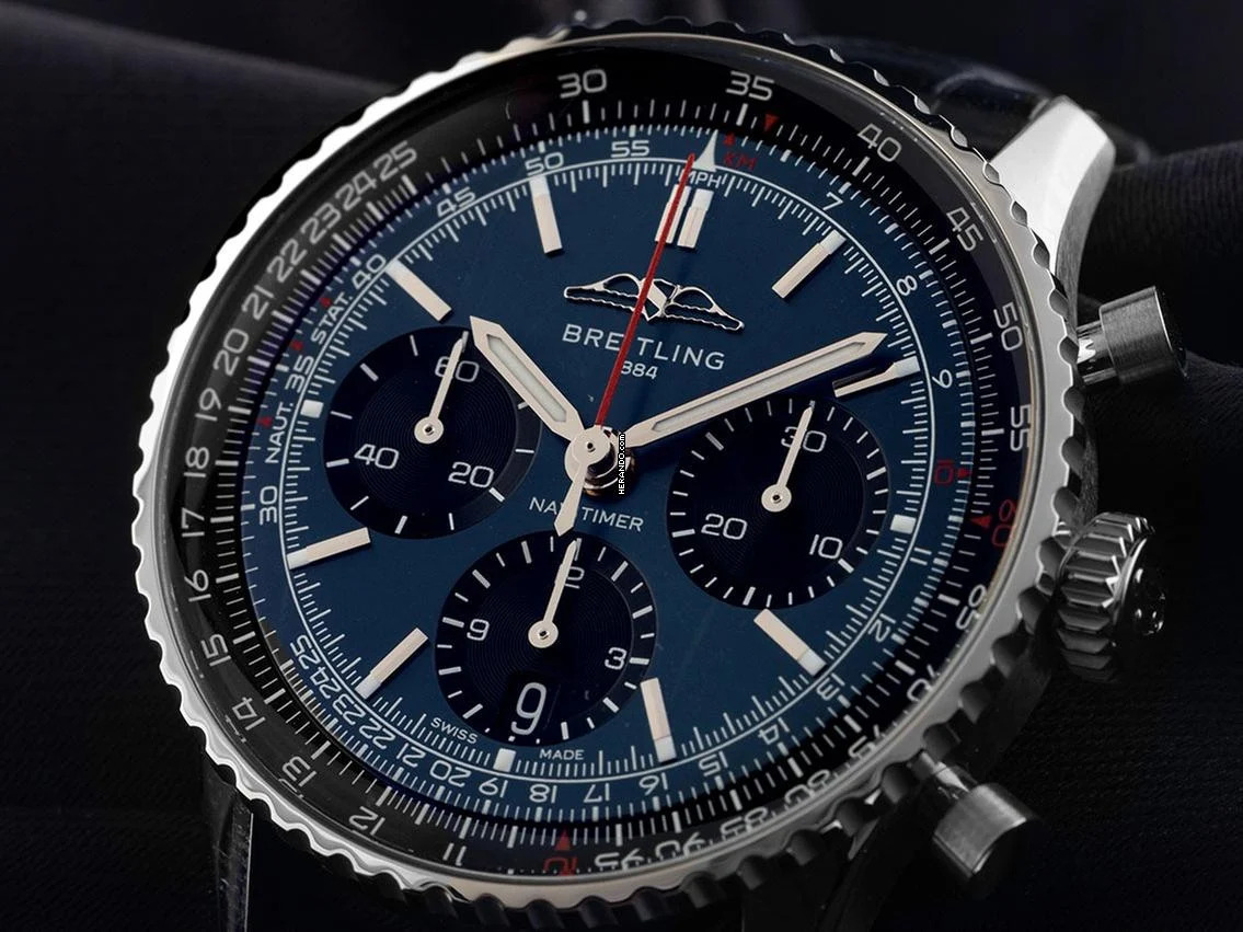 Breitling Navitimer 1 B01 Chronograph Ref.AB0139241C1P1 2026 Full Set Ungetragen Navitimer B01 Chronograph Krokoleder Faltschließe