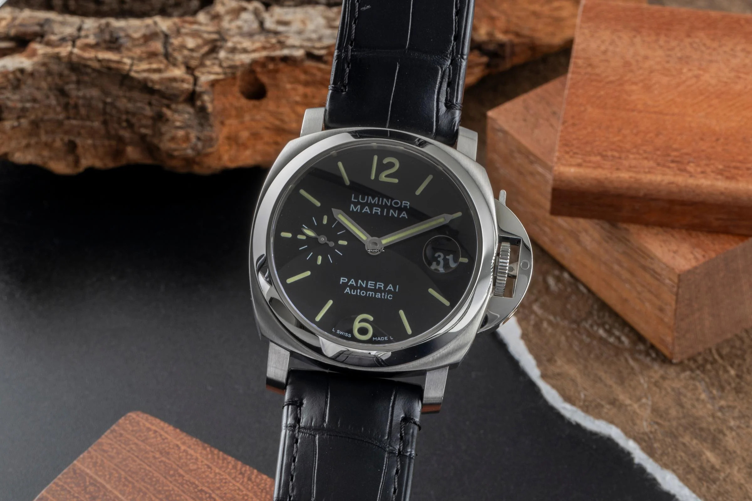 Panerai Luminor Marina Automatic Edelstahl Herrenuhr Ref. PAM00048 B&P 2010