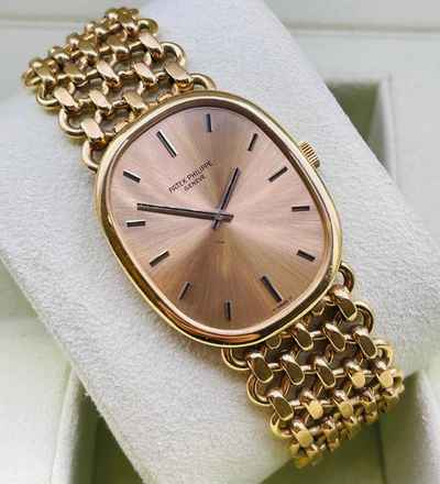  Patek Philippe Ellipse d'Or Do‘r Gold 18Kt Vintage (manualwind) NO STRETCH With orig. papers + first buying receipt very nice condition 