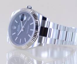Thumbnail von Rolex Datejust 41 Stahl White Gold black Dial Oysterband B+P 126334 Top