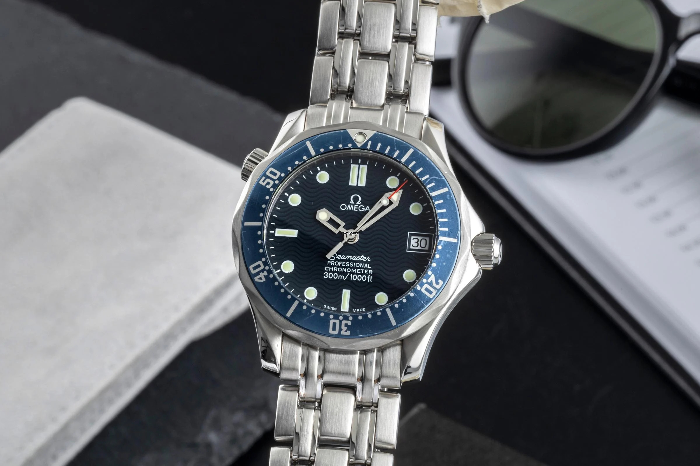 Omega Seamaster Diver 300 M Professional 300M Stahl Automatik Medium Size Ref. 2551.80.00