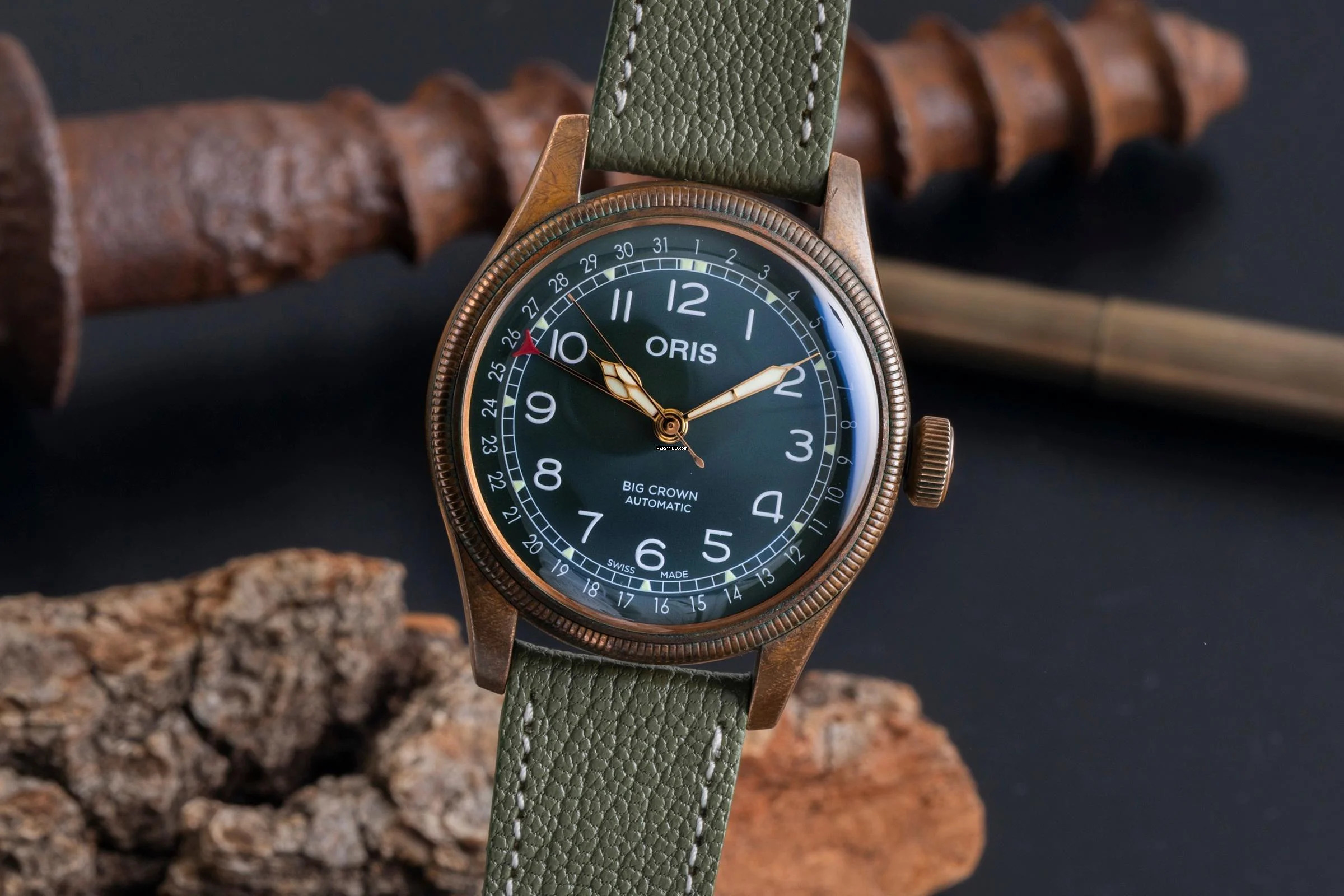 Oris Big Crown Pointer Date Bronze Automatik Herrenuhr Ref. 01 754 7741 3167-07 5 20 58BR B&P