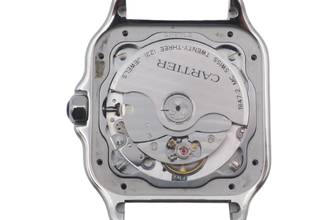 Thumbnail von Cartier Santos Stahl Automatik Herrenuhr Medium WSSA0010 B&P 2018