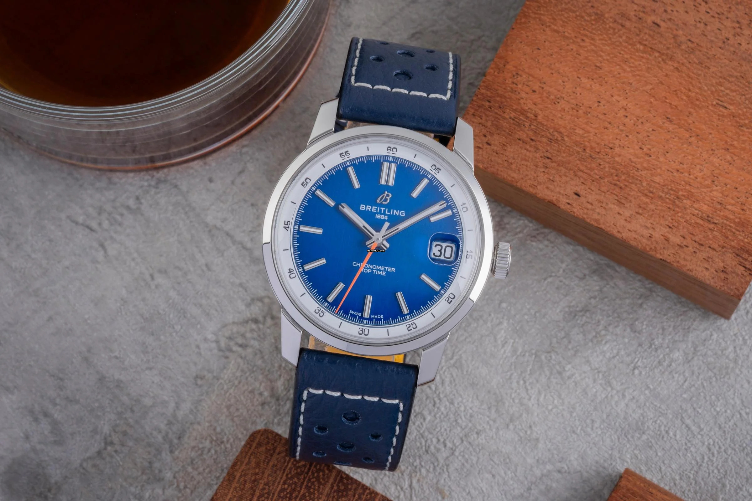 Breitling Top Time Stahl Automatik Herrenuhr Ref. AB3113A71C1X1 Box & Papiere