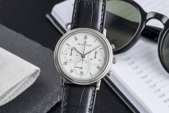  Blancpain Villeret Chronograph Stahl Handaufzug Herrenuhr Ref. 1180-1127 Box 