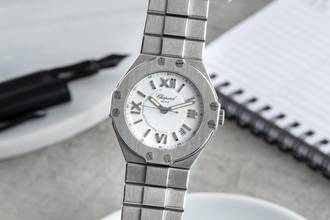 Thumbnail von Chopard St. Moritz Stahl Quarz White Dial Damenuhr Ref. 8319 Klassiker