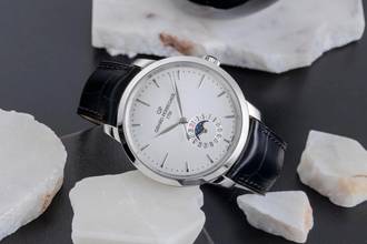 Thumbnail von Girard Perregaux 1966 Stahl Moonphase Automatik Herrenuhr Ref. 49545 B&P 2023