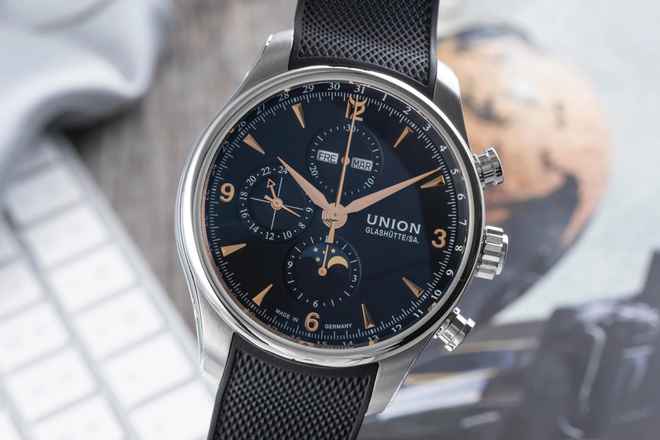  Union Glashütte Belisar Chronograph Stahl Automatik Ref. D0094251705701 B&P 2020 