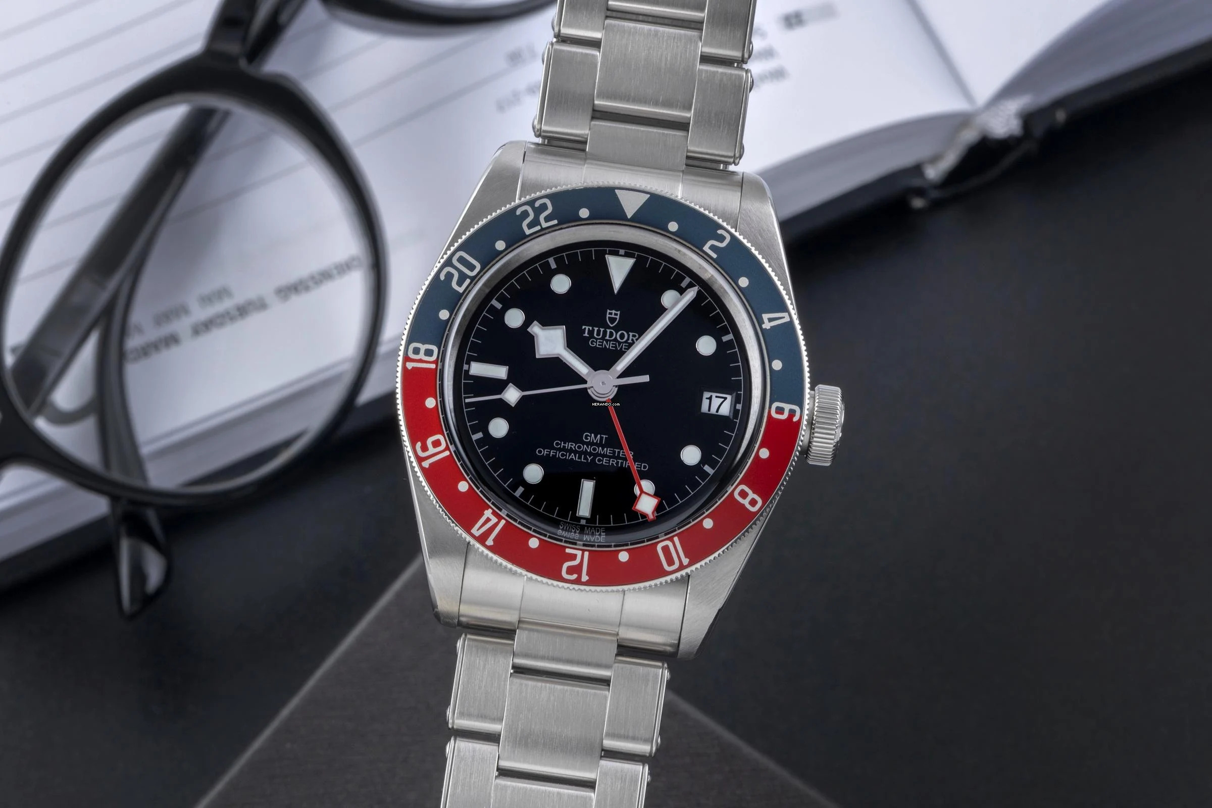 Tudor Black Bay GMT Edelstahl Automatik Herrenuhr Ref. 79830RB-0001 B&P 2021