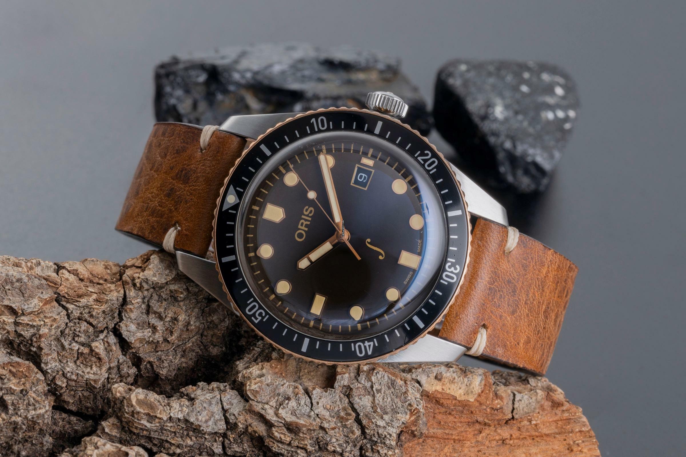 Oris Divers Sixty Five Stahl / Bronze Automatik Ref. 01 733 7720 4388-Set LS B&P