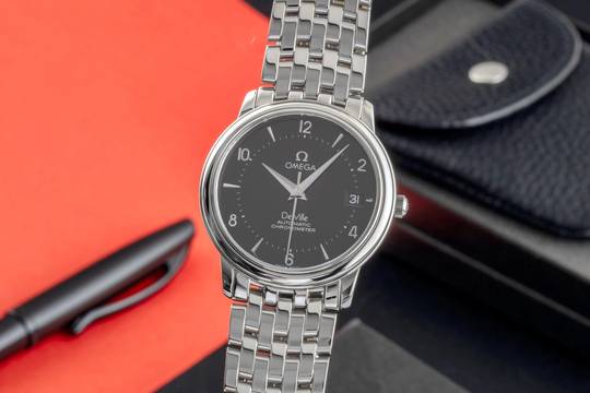  Omega De Ville Edelstahl Black Dial Automatik Edelstahl Ref. 4500.50.00 