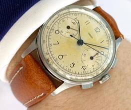 Thumbnail von Jaeger-LeCoultre Classic Vintage Chronograph Steel Jaeger-Only Dial 35mm unbekannt