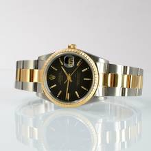 Thumbnail von Rolex Oyster Perpetual Date 15223 Black dial Full Set TOP Condition