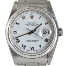 Thumbnail von Rolex Datejust 36 16200 White Romans dial 1998 Full Set