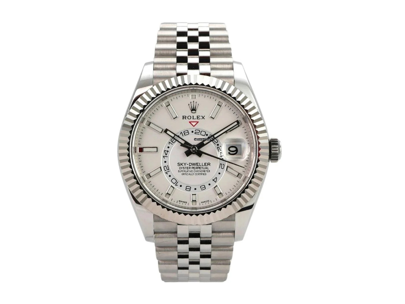 Rolex Sky-Dweller 326934 Weiß Jubile-Band