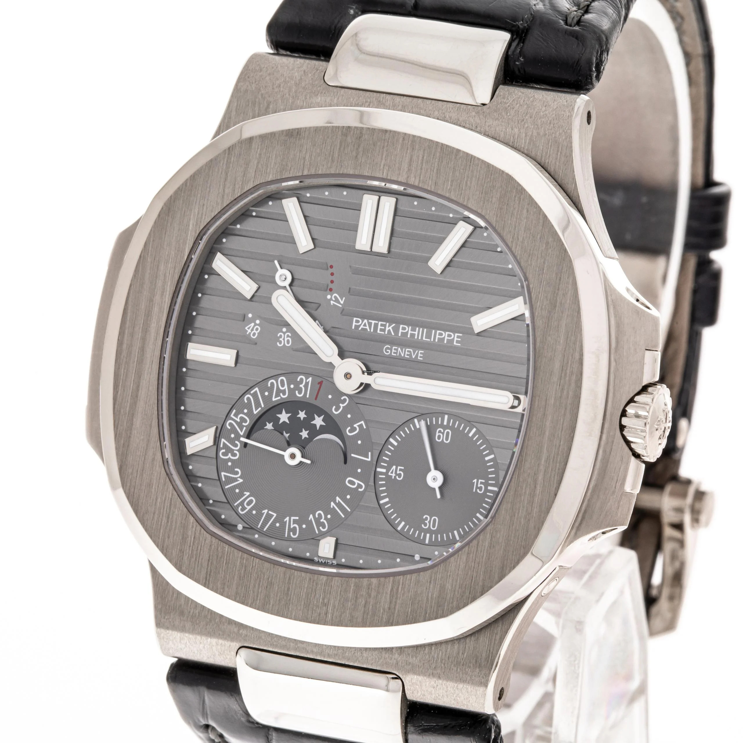 Patek Philippe Nautilus Whitegold Moonphase – 5712G-001 – like NEW – 2019 Full Set