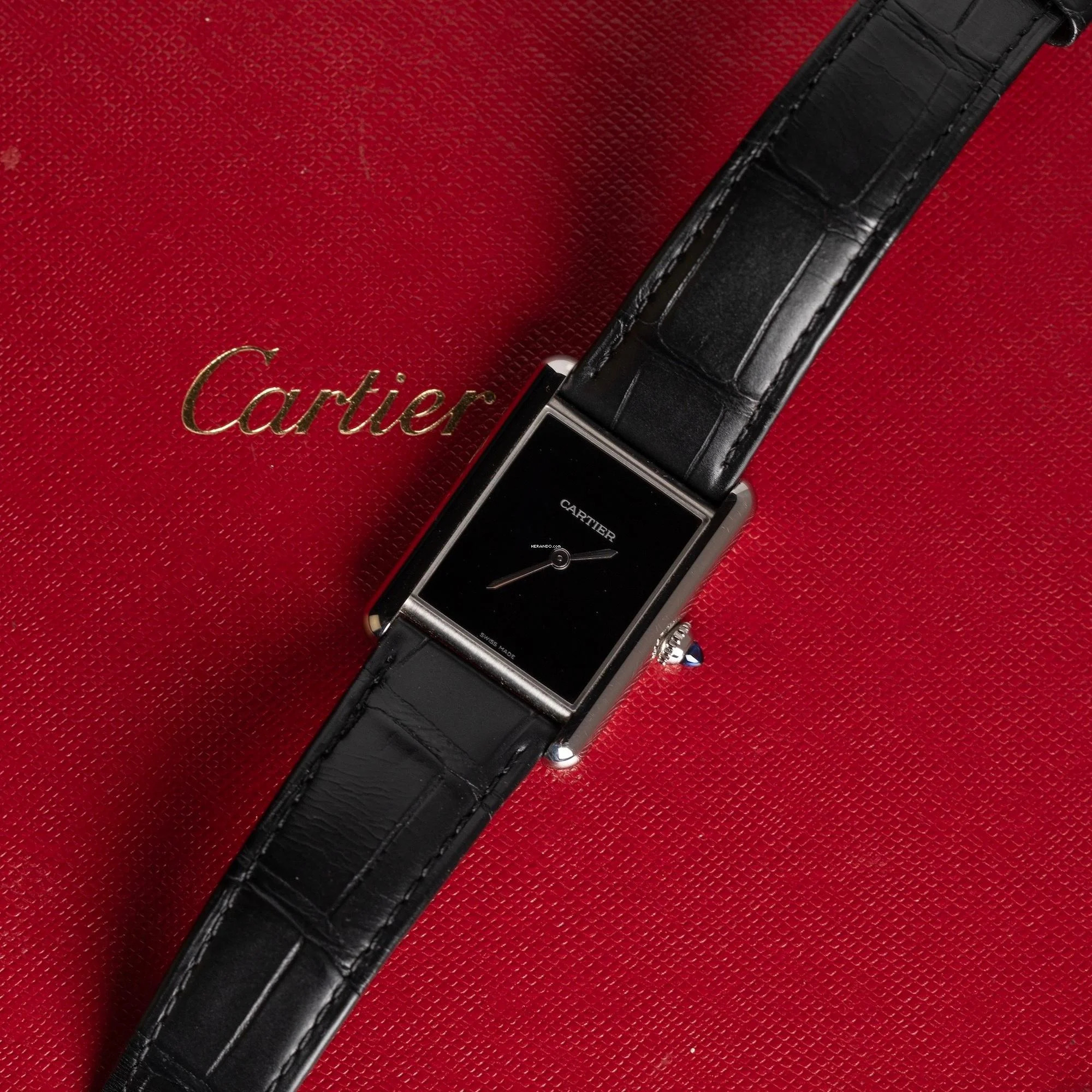 Cartier Tank Must Black Cartier Full Set 2024