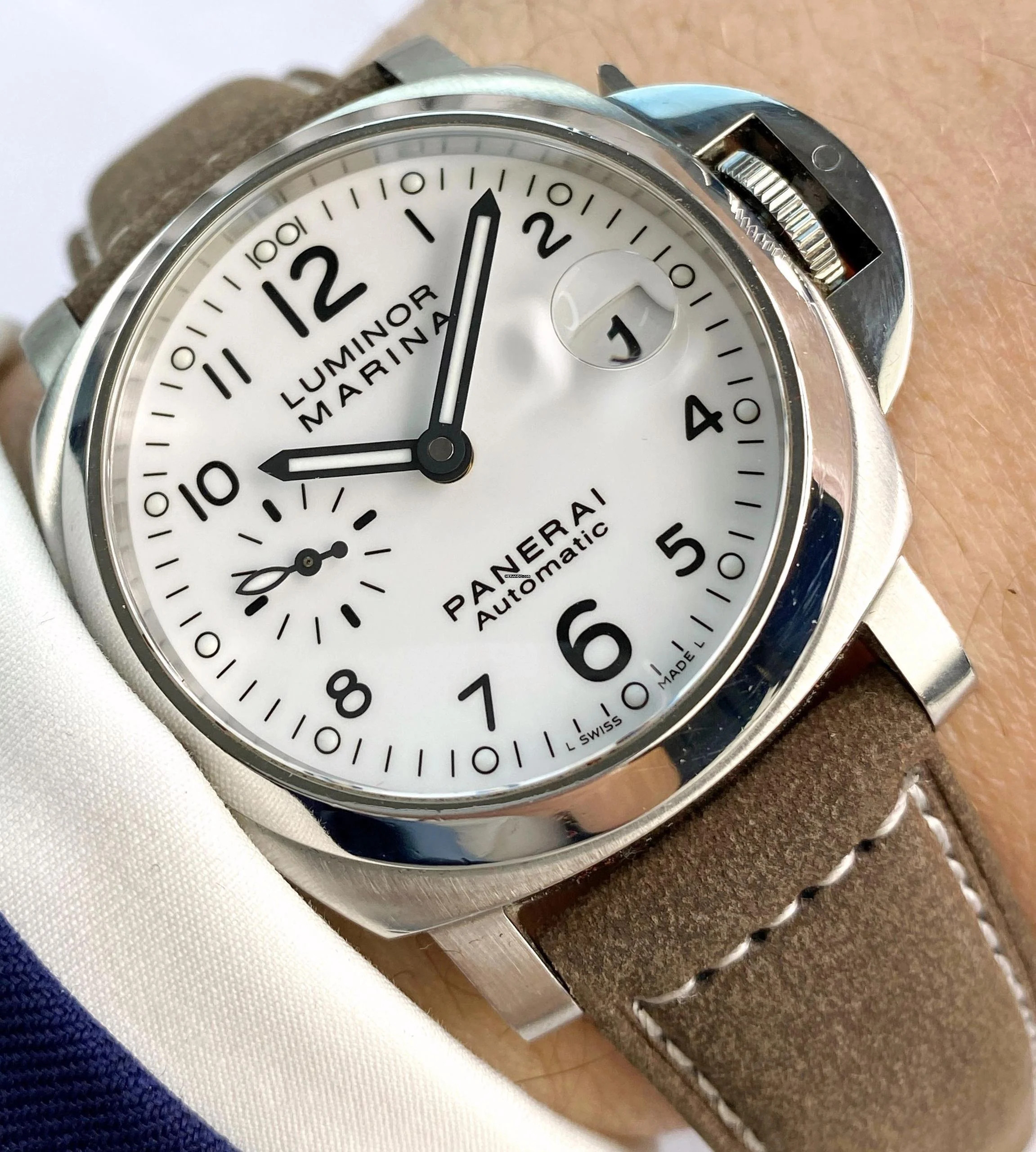 Panerai Luminor Marina Automatic OP6690 PAM00049 White Dial Automatic PAM00049