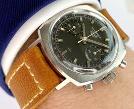 Thumbnail von Heuer Camaro Vintage Chronograph Black Dial ref 7743 37mm 7743