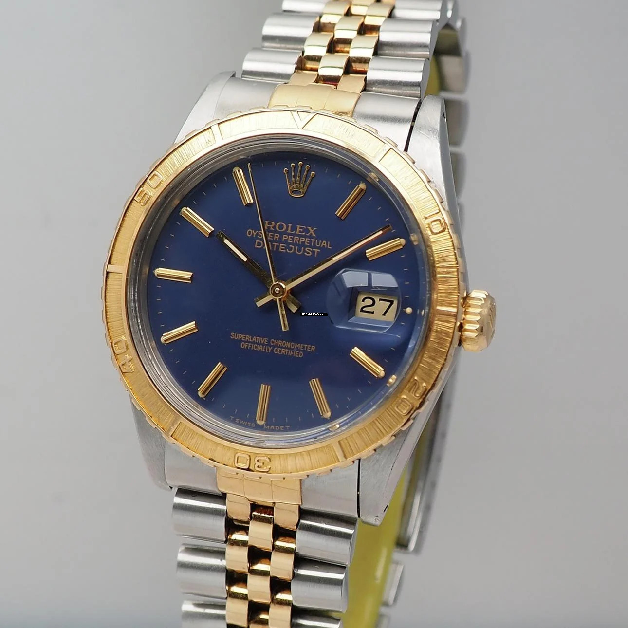 Rolex Datejust Turn-O-Graph Turn-O-Graph 16253. Stahl/Gold 18k. Box+Papiere Full Set