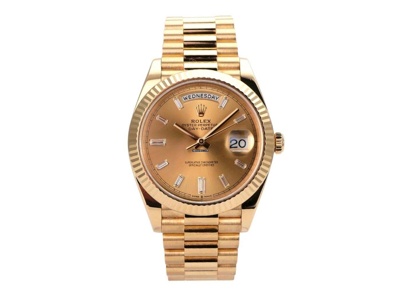 Rolex Day-Date 40 Gelbgold Ref. 228238 Champagner Diamant