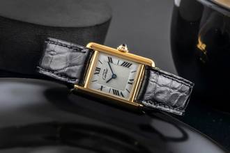 Thumbnail von Cartier Tank Silber vergoldet Quarz Damenuhr Ref. W1009654 Klassiker