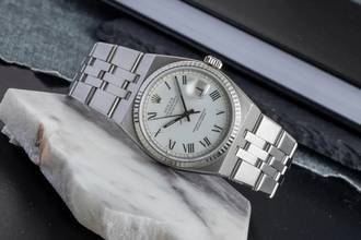 Thumbnail von Rolex Datejust Oysterquartz Silver Dial Stahl Weissgold Herrenuhr Ref. 17014 B&P