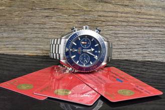 Thumbnail von Omega Seamaster Planet Ocean Chronograph Co-Axial 45.5 Master Chronometer Blue Keramik B&P 2016
