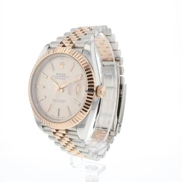  Rolex Datejust 41 Jubilee Fluted Steel Everose Sundust Dial 