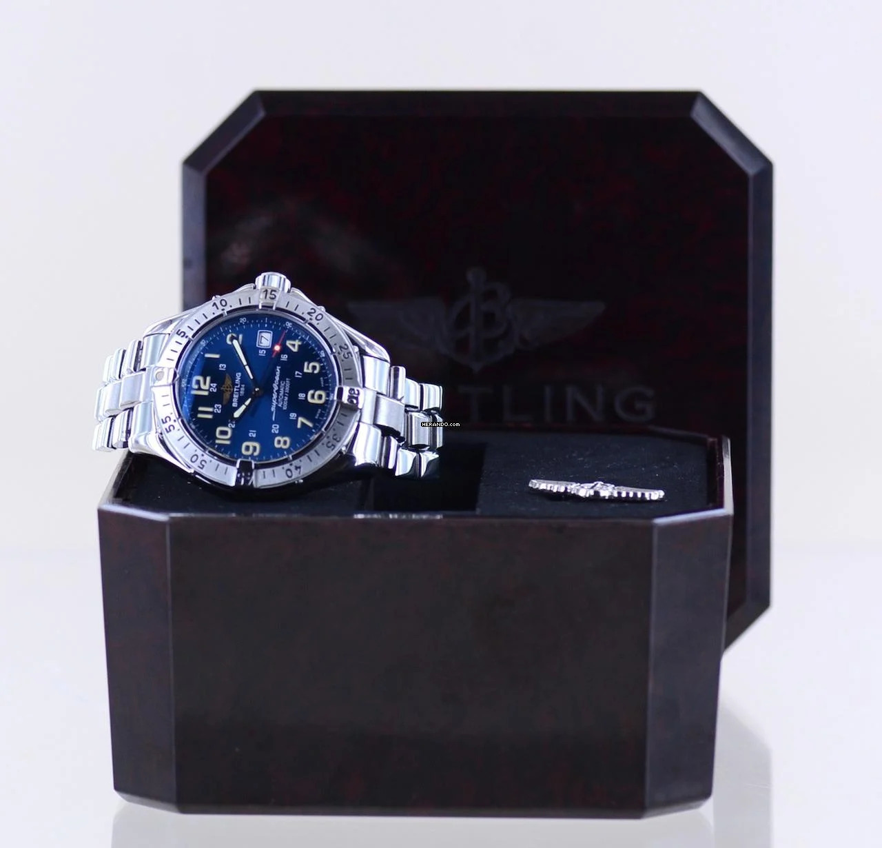 Breitling Superocean 1000M Automatic Stahl blue Diver 41mm Taucheruhr Klassiker