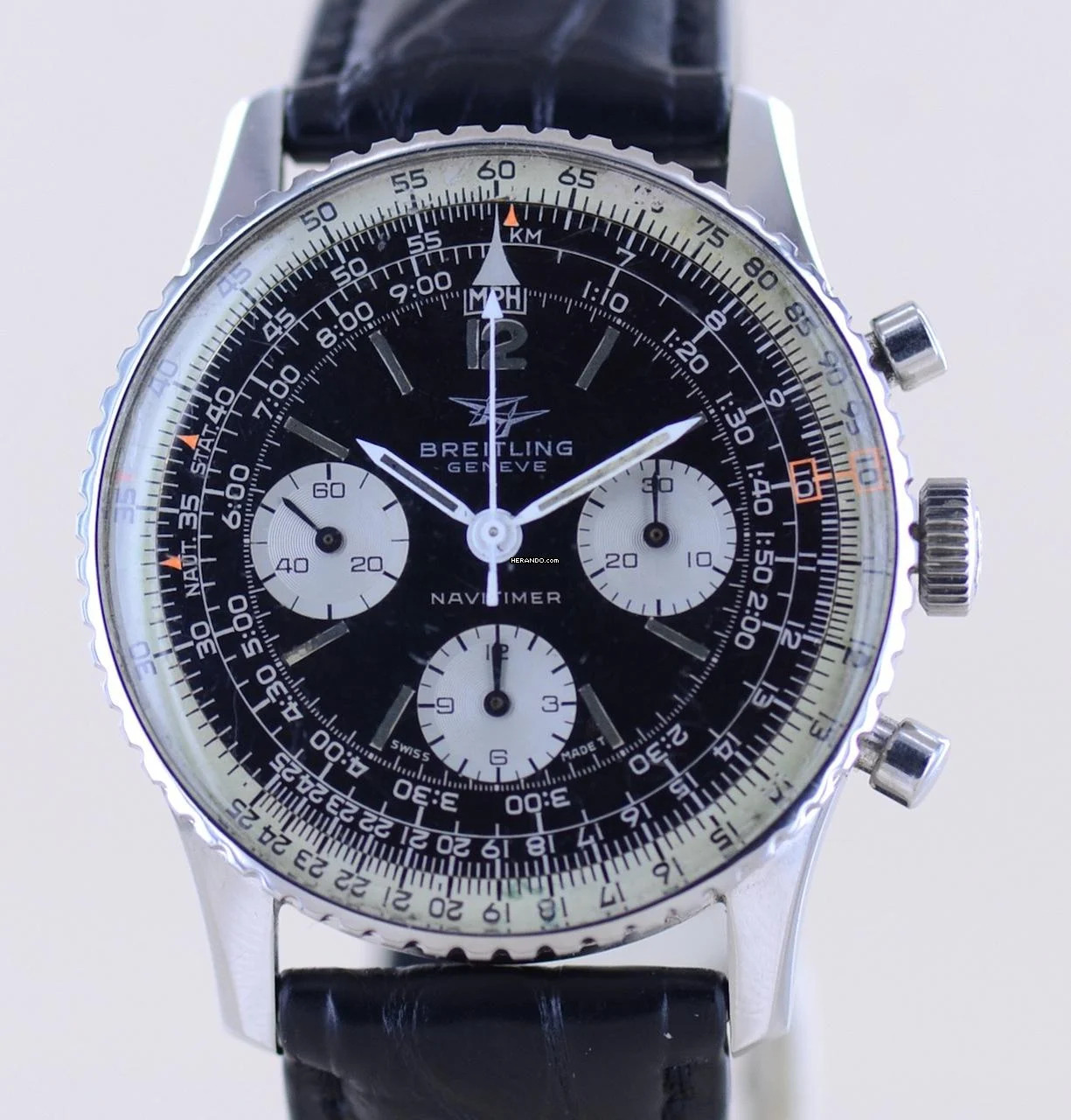 Breitling Navitimer 41 mm Klassiker Twin Jet Chronograph Venus 178 rar Vintage