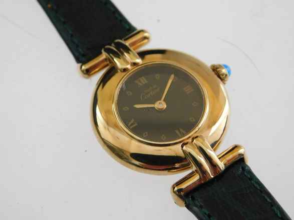  Cartier Vermeil Tank Le Must Colisee im Top Zustand mit Krokoband 