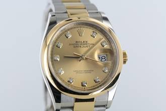 Thumbnail von Rolex Datejust 36 Ref.126203//Full Set//2019 Steel/Gold//Diamonds//#KS