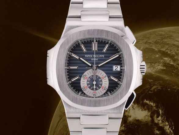  Patek Philippe Nautilus 5980/1a Blue Dial - Punzone Di Ginevra Like New - Full Set 2009 Ita 