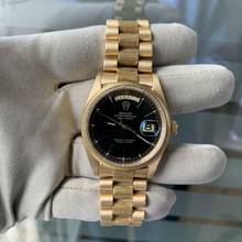 Thumbnail von Rolex Day-Date 36 18078 President Bark Finish black dial yellow gold 18KT Full Set