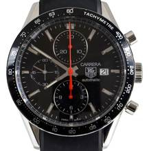 Thumbnail von TAG Heuer Carrera Calibre 16 chronograph CV2014 black dial Rubber strap