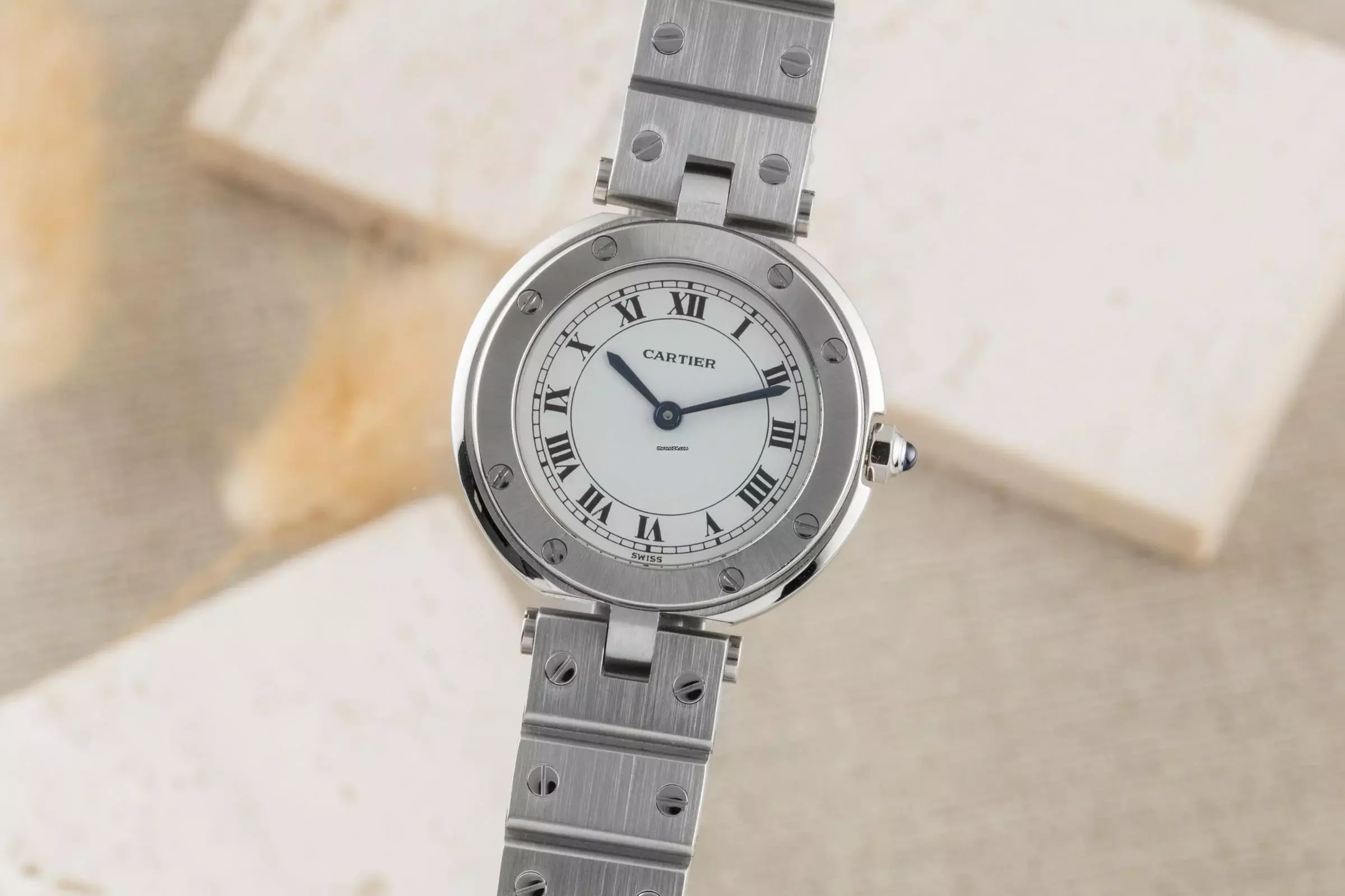 Cartier Santos Lady Edelstahl Damenuhr Ref. 81924 Klassiker