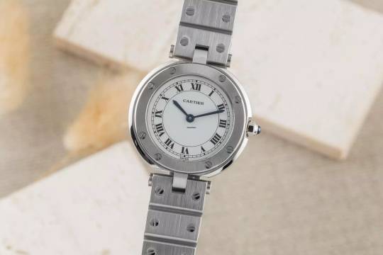  Cartier Santos Lady Edelstahl Damenuhr Ref. 81924 Klassiker 