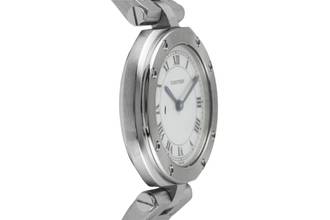 Thumbnail von Cartier Santos Lady Edelstahl Damenuhr Ref. 81924 Klassiker