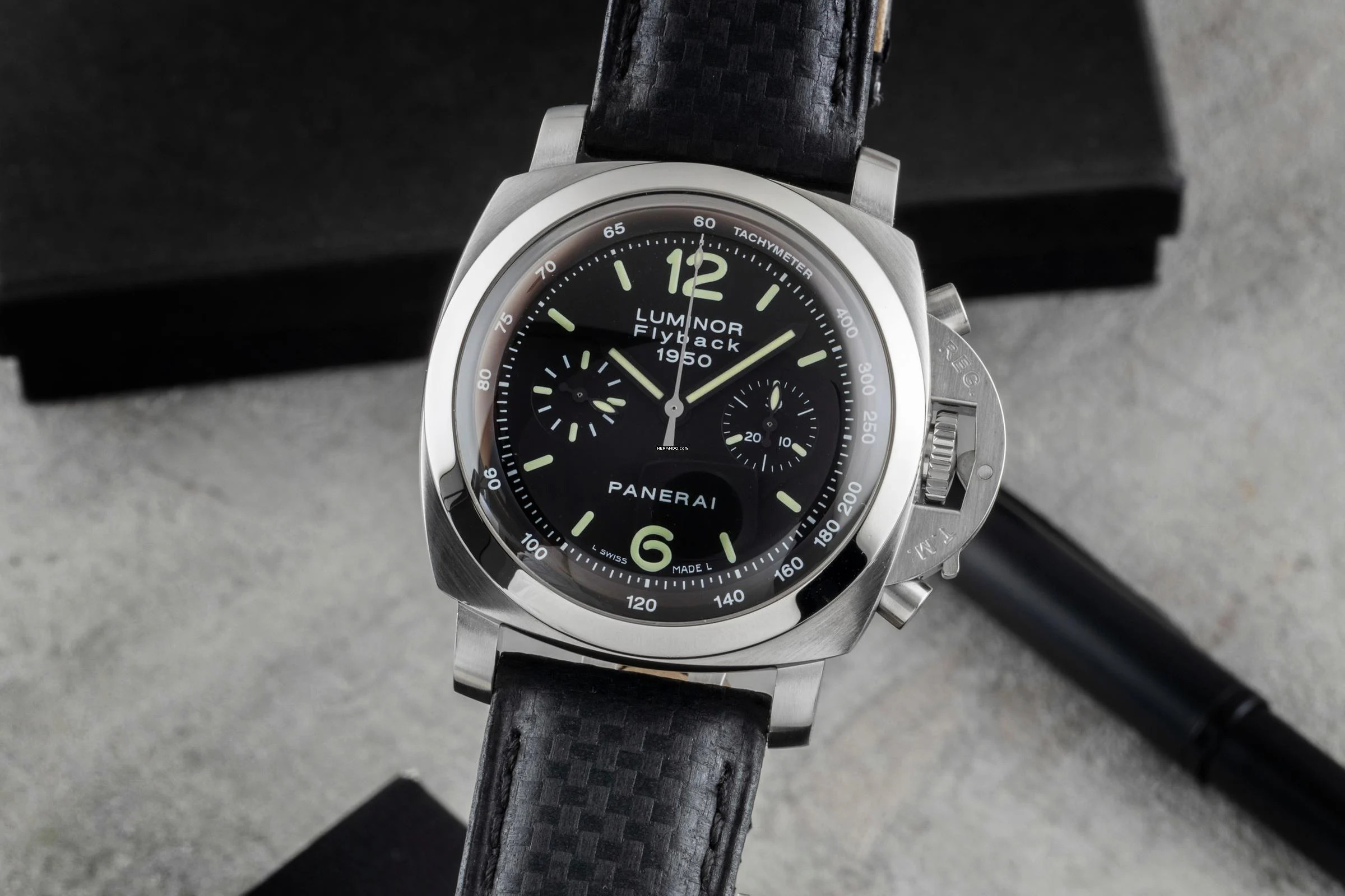 Panerai Luminor 1950 3 Days Chrono Flyback Chronograph Automatik Herrenuhr Ref. PAM00212 B&P