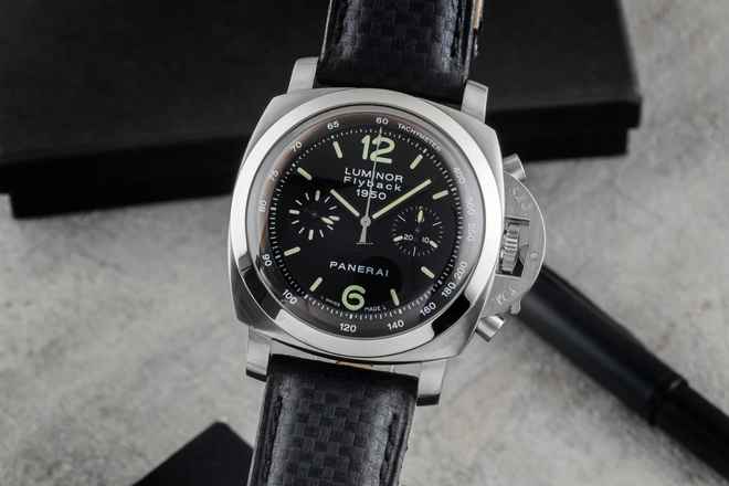  Panerai Luminor 1950 3 Days Chrono Flyback Chronograph Automatik Herrenuhr Ref. PAM00212 B&P 