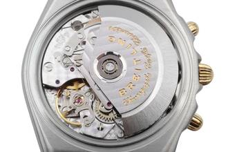 Thumbnail von Breitling Chronomat Vitesse Chronograph Stahl / Gold Automatik Ref B13350 Papers