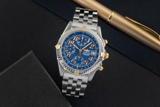 Thumbnail von Breitling Chronomat Vitesse Chronograph Stahl / Gold Automatik Ref B13350 Papers